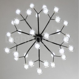 Lampadario a forma di fagiolo magico in stile nordico, piccolo lampadario a forma di palla di vetro trasparente e trasparente