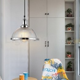 Lampada a sospensione industriale in acciaio inox a testa singola Negozio