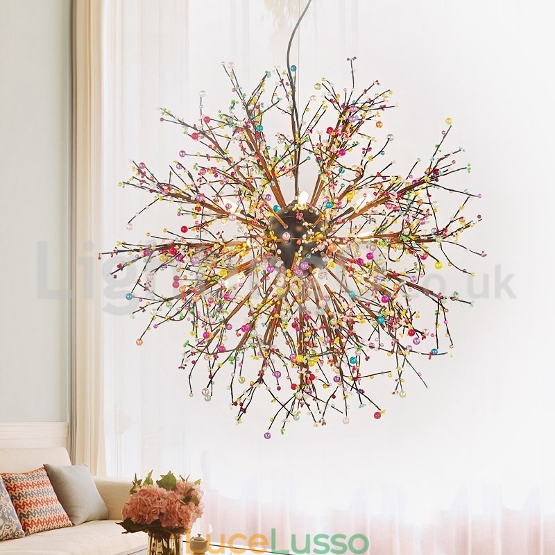 Lampadario a forma di dente di leone nordico Lampadario colorato