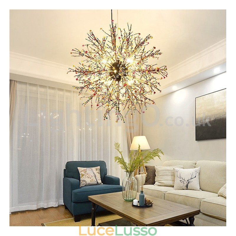 Lampadario a forma di dente di leone nordico Lampadario colorato