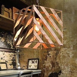 Lampada in ferro retrò, lampadario moderno minimalista in stile industriale