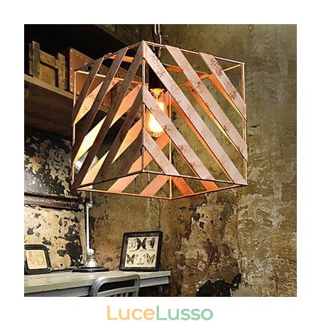 Lampada in ferro retrò, lampadario moderno minimalista in stile industriale Lampada in ferro retrò, lampadario moderno minimalista in stile industriale