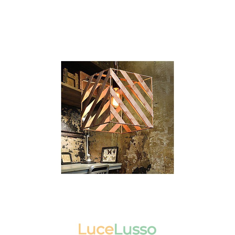 Lampada in ferro retrò, lampadario moderno minimalista in stile industriale