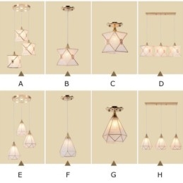 Lampada a sospensione moderna a 1 luce e 3 luci a basso prezzo