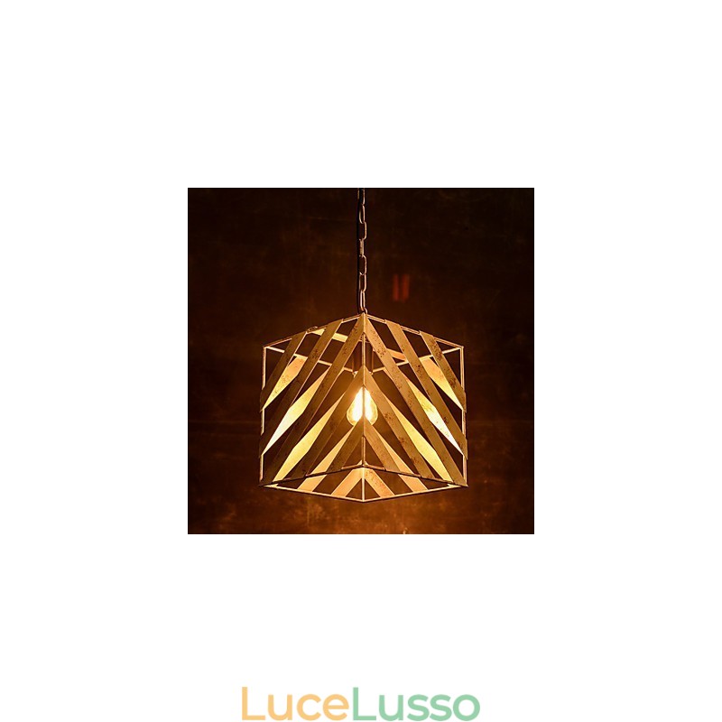 Lampada in ferro retrò, lampadario moderno minimalista in stile industriale