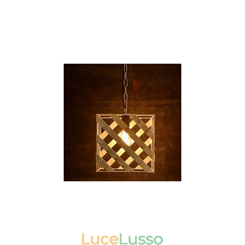 Lampada in ferro retrò, lampadario moderno minimalista in stile industriale
