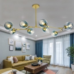 Lampadario in vetro moderno nordico Magic Bean Lampadario molecolare