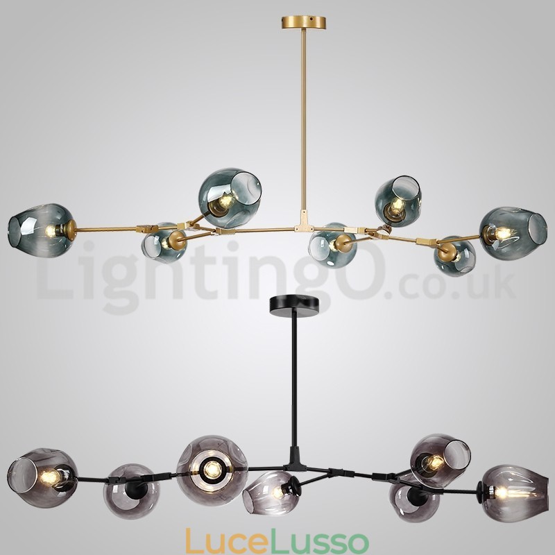 Lampadario in vetro moderno nordico Magic Bean Lampadario molecolare