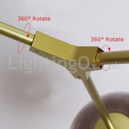 Lampadario in vetro moderno nordico Magic Bean Lampadario molecolare