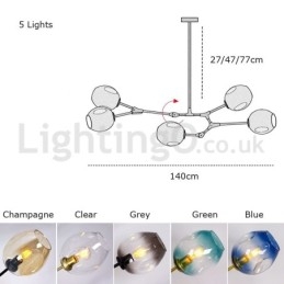 Lampadario in vetro moderno nordico Magic Bean Lampadario molecolare