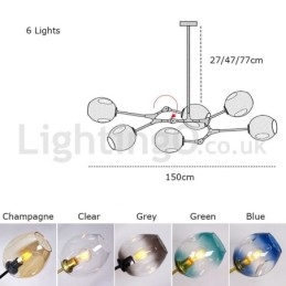 Lampadario in vetro moderno nordico Magic Bean Lampadario molecolare