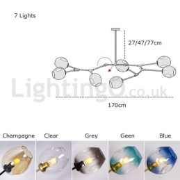 Lampadario in vetro moderno nordico Magic Bean Lampadario molecolare