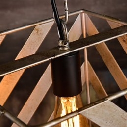 Lampada in ferro retrò, lampadario moderno minimalista in stile industriale