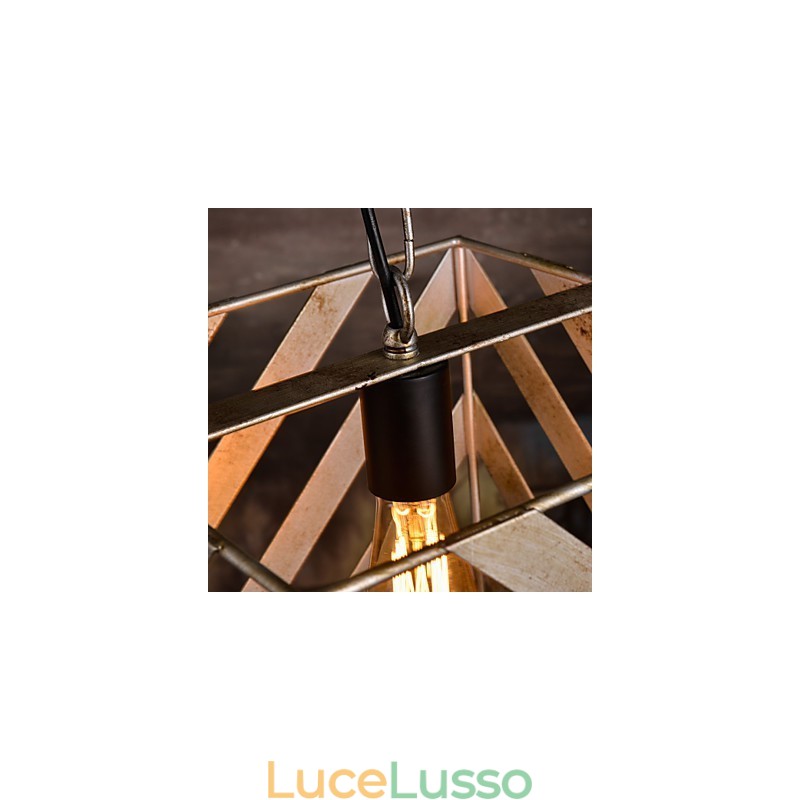 Lampada in ferro retrò, lampadario moderno minimalista in stile industriale