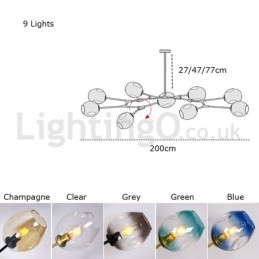 Lampadario in vetro moderno nordico Magic Bean Lampadario molecolare