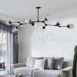 Lampadario in vetro moderno nordico Magic Bean Lampadario molecolare