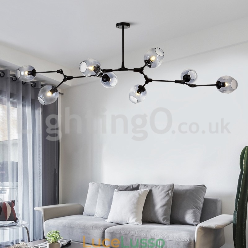 Lampadario in vetro moderno nordico Magic Bean Lampadario molecolare