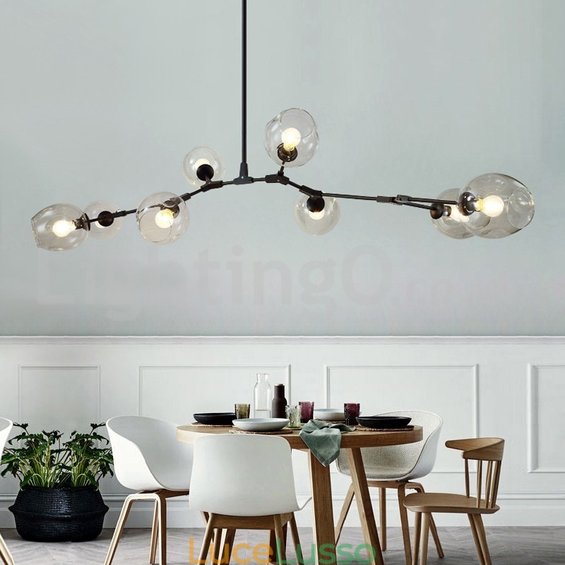 Lampadario in vetro moderno nordico Magic Bean Lampadario molecolare