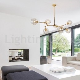 Lampadario in vetro moderno nordico Magic Bean Lampadario molecolare
