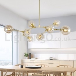 Lampadario in vetro moderno nordico Magic Bean Lampadario molecolare