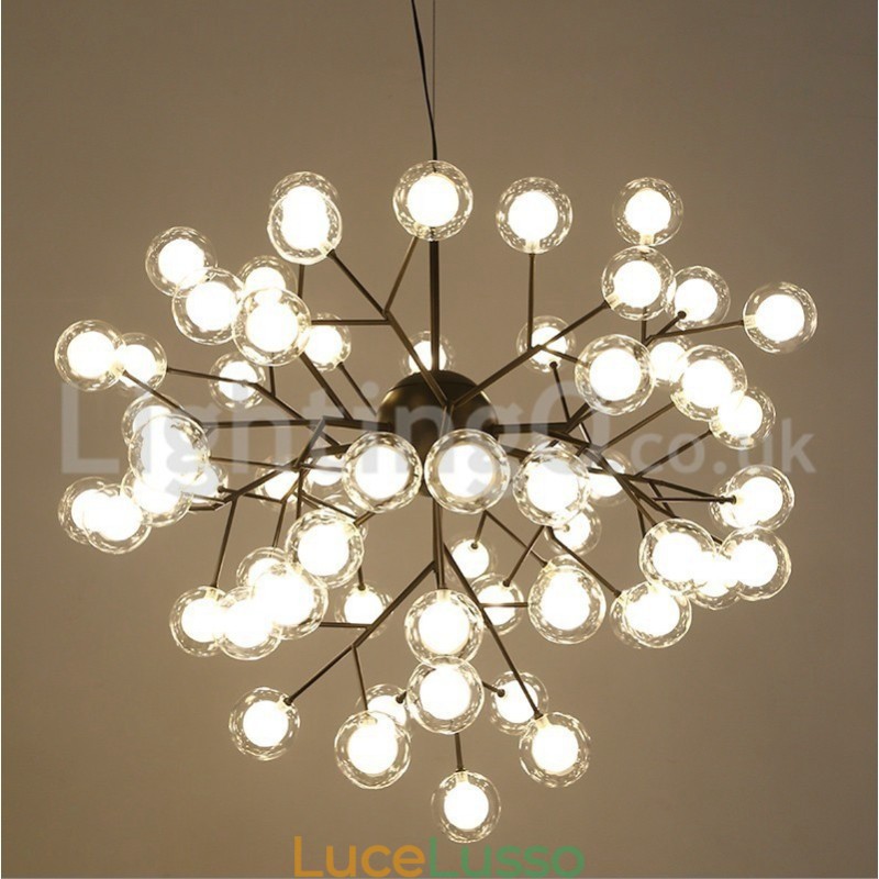 Lampadario in vetro a bolle molecolari postmoderne nordiche