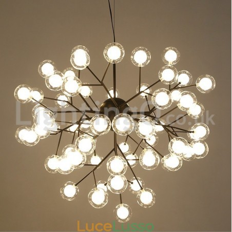 Lampadario in vetro a bolle molecolari postmoderne nordiche Lampadario in vetro a bolle molecolari postmoderne nordiche