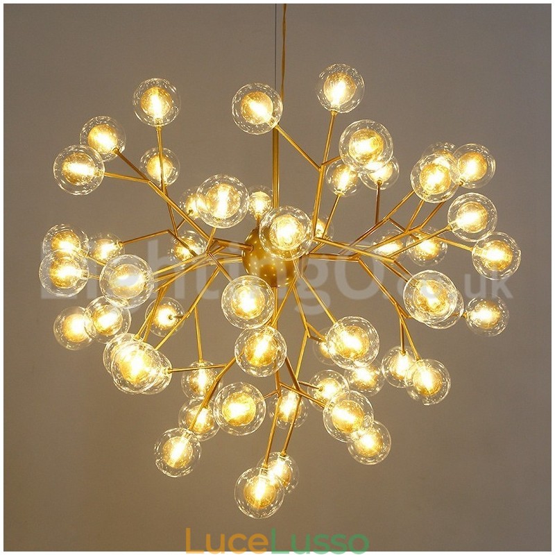 Lampadario in vetro a bolle molecolari postmoderne nordiche