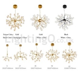 Lampadario in vetro a bolle molecolari postmoderne nordiche