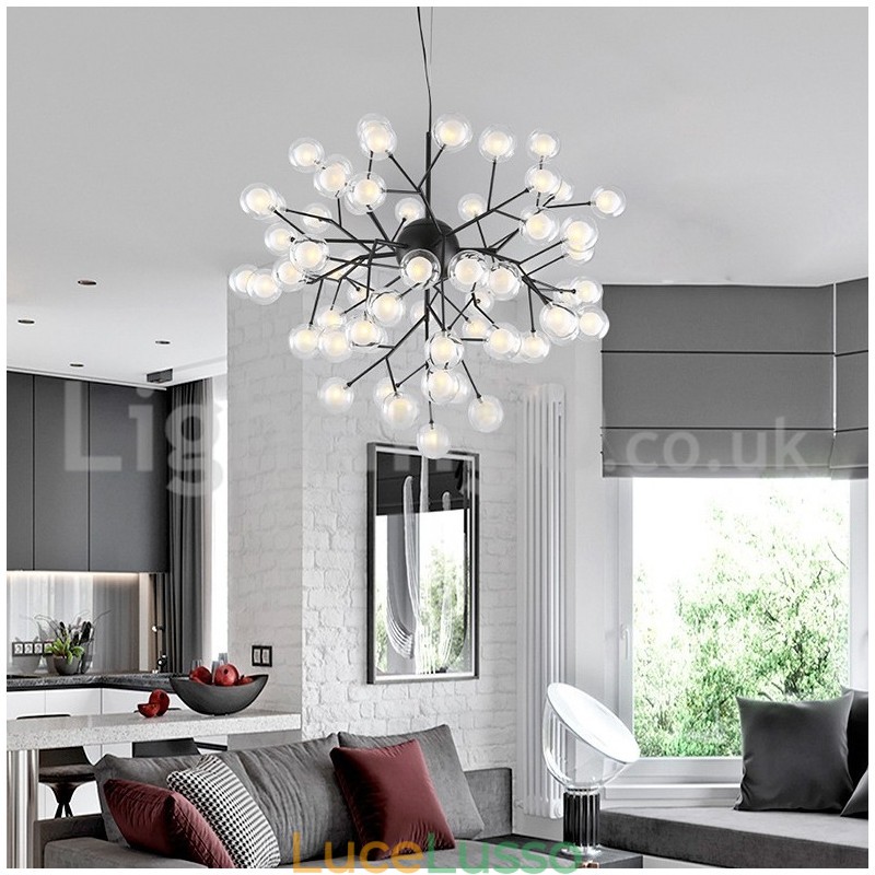 Lampadario in vetro a bolle molecolari postmoderne nordiche
