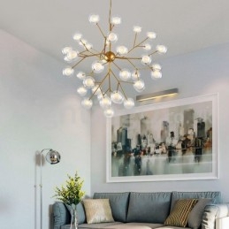 Lampadario in vetro a bolle molecolari postmoderne nordiche