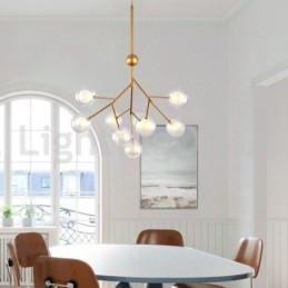 Lampadario in vetro a bolle molecolari postmoderne nordiche