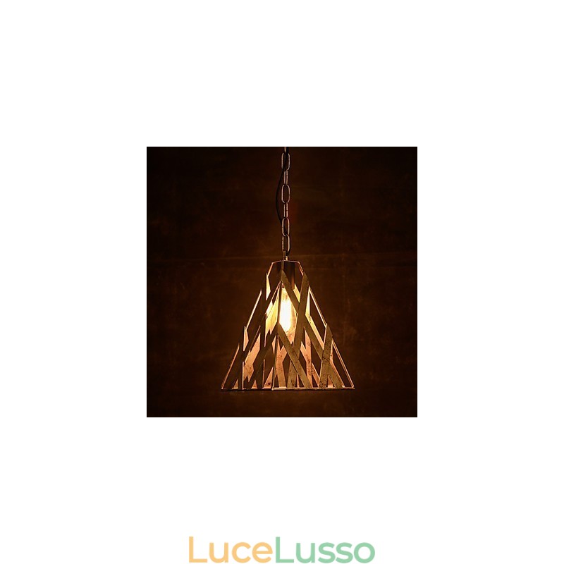 Lampada in ferro retrò, lampadario moderno minimalista in stile industriale