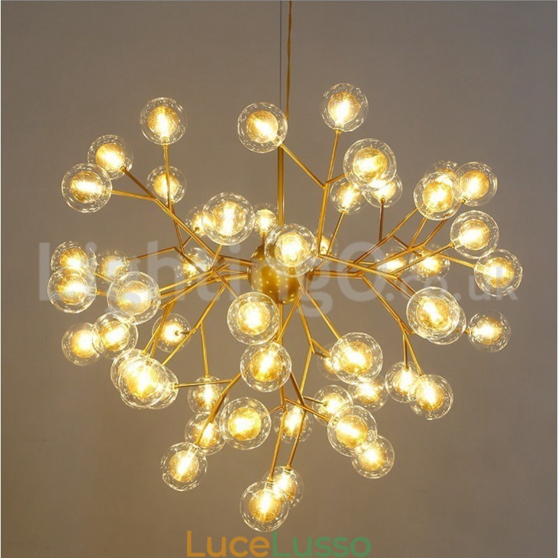 Lampadario in vetro a bolle molecolari postmoderne nordiche