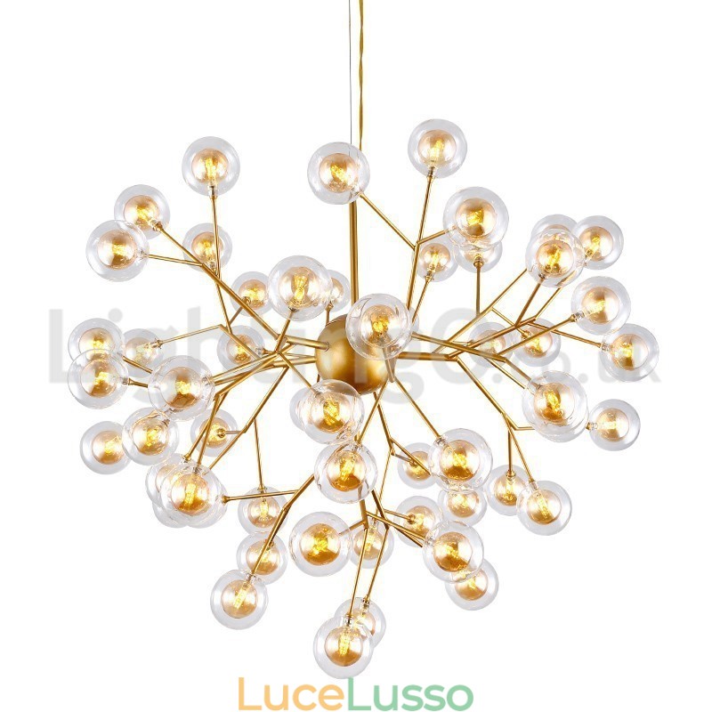 Lampadario in vetro a bolle molecolari postmoderne nordiche