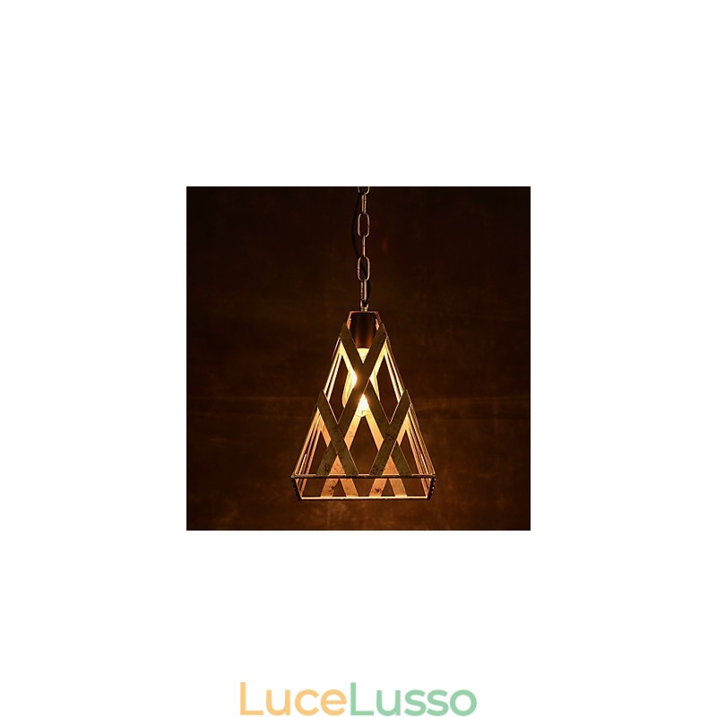 Lampada in ferro retrò, lampadario moderno minimalista in stile industriale