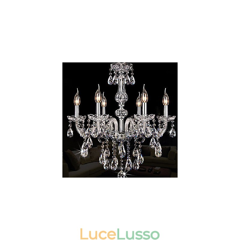 Lampadario di lusso a 6 luci in primo piano