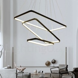 Lampada a sospensione dimmerabile con telecomando Design moderno Tre rettangoli