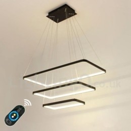Lampada a sospensione dimmerabile con telecomando Design moderno Tre rettangoli