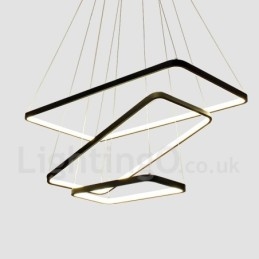 Lampada a sospensione dimmerabile con telecomando Design moderno Tre rettangoli