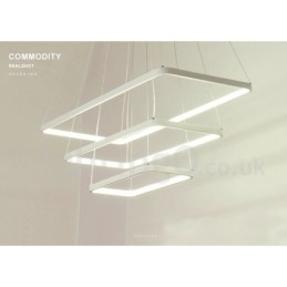 Lampada a sospensione dimmerabile con telecomando Design moderno Tre rettangoli