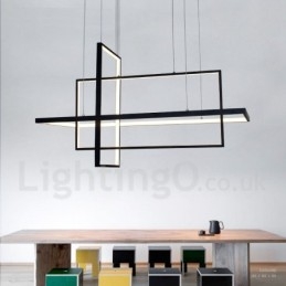 Lampada a sospensione dimmerabile con telecomando Design moderno Tre rettangoli