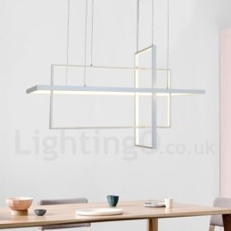Lampada a sospensione dimmerabile con telecomando Design moderno Tre rettangoli