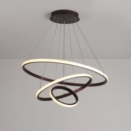 Lampada a sospensione dimmerabile Outside the Circles con telecomando, design moderno, anelli