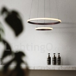 Lampada a sospensione dimmerabile Outside the Circles con telecomando, design moderno, anelli