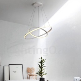 Lampada a sospensione dimmerabile Outside the Circles con telecomando, design moderno, anelli