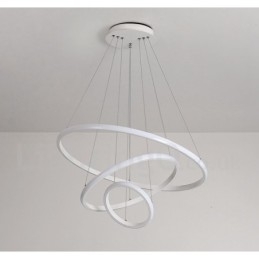 Lampada a sospensione dimmerabile Outside the Circles con telecomando, design moderno, anelli