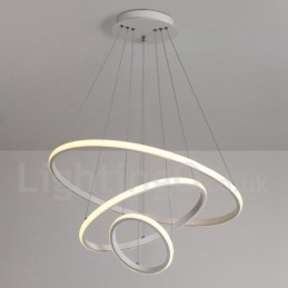 Lampada a sospensione dimmerabile Outside the Circles con telecomando, design moderno, anelli