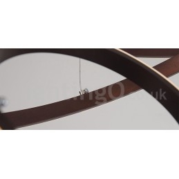Lampada a sospensione dimmerabile Outside the Circles con telecomando, design moderno, anelli