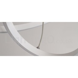 Lampada a sospensione dimmerabile Outside the Circles con telecomando, design moderno, anelli