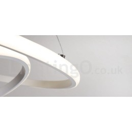 Lampada a sospensione dimmerabile Outside the Circles con telecomando, design moderno, anelli